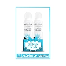 2 Adet Emotion Invisible Fresh Black & White Kadın Deodorant 150ml Vegan, Leke Bırakmaz