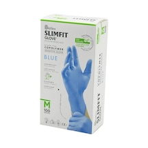 Reflex Slimfit Glove Kod-026 M Mavi Pudrasız Muayene Eldiven 100lü Bx40