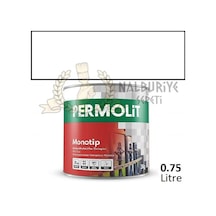 Permolit Monotip Beyaz Sentetik Antipas Boya 0.75 Lt.