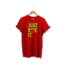 Just Ride It Baskılı Kırmızı T-shirt kırmızı