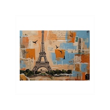 Paris Ve Geometrik Sanat Model Ahşap Tablo