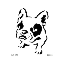 Airbrush Tattoo Pug Köpek Yapışkanlı Stencil Süsleme Ve Boyama Kalıbı