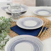 Round Line Pasta Tabağı 20 Cm 6 Adet - 18401 Çok renkli