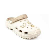 Twingo 960 Ekru Kapalı Taşlı Eva Kadın Terlik Beyaz