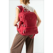 Ultra Hafif Çok Cepli Orta Boy Sırt Çantası Kırmızı Model: 571-3m
