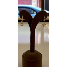 Yıldız Modeli Zirkon Taşlı Küpe Altın - 152062593 altın