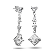 Gümüş Ice Cut Zirkon Taşlı Işıltılı Kadın Küpe Gold - Rose Gold