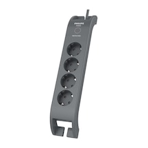Philips SPN3140A/62 900J 4'lü Çocuk Korumalı Akım Korumalı Priz 2 Metre Siyah