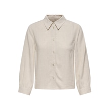 Only Onlsıesta 3/4 Cropped Lın Grı Kadın Gömlek 000000000102263136 Gri