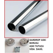 Gardrop Dolap Krom Elbise Askı Borusu 100 Ile 125 Cm Arası