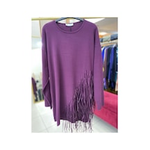 Missemramiss Rope Basic Triko Tunik Mor - 668031196 Mor