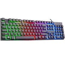 Rt-100 Klavye Usb Mekanik Hisli Gökkuşağı Aydınlatmalı Q Oyuncu K
