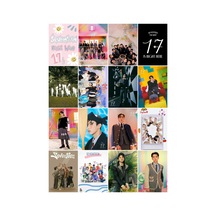 Kpop Seventeen Grubu Desenli Tasarım 16' L Fotokart Seti