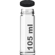 Afracam 105 Ml Metal Kapaklı Şeffaf Tuzluk Cam Kavanoz Siyah