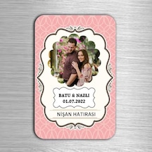 Isme Özel Fotoğraflı Nişan Hatırası 10 Adet Magnet