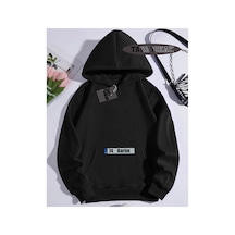 Tarzsokak Kapşonlu Sweatshirt Siyah 74 Bartın Özel Tasarım Plaka Detaylı
