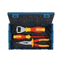Profesyonel Vde El Aleti Seti 3 Parça 1x Şişe Açacağı 1x Yıldız Tornavida Ph1 X 100mm 1x Yan Keski 160mm 1x L-boxx Mini