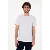 U.S. Polo Assn. Erkek Regular Fit Bisiklet Yaka Beyaz Tişört 50300268-VR013