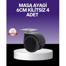 Hubrendy Tekno Çok Amaçlı Kilitsiz Masa Ayağı Tekerleği 6 Cm 16063626