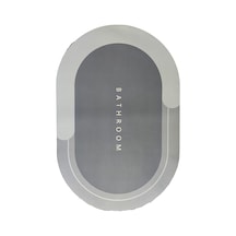 Buççin Online Mağaza Süper Su Emici Kaymaz Taban Oval Banyo Paspası Diatomik Banyo Lavabo Su Emici Paspas 60 X 39 Cm Kauç Çok Renkli