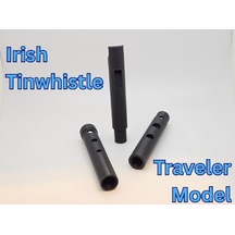 İrlanda Tinwhistle -- 3 Parçalı Gezgin Modeli Siyah