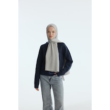 Mirsoy Scarf İpeksi Jakar Şal Mira Desen Gri