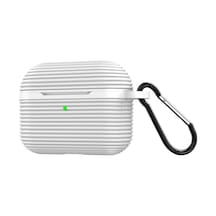 Newface Apple Uyumlu Airpods Pro 3 3.nesil Raven Silikon Kılıf - Beyaz Beyaz