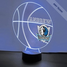 Szypzstore Basketbol Sporları Gece Işığı Masa Masa Lambası Spor Kaskı Led El Yapımı Uzaktan Kumandalı Kişiselleştirilmiş Büyük Hediye Sn2mcq Siyah