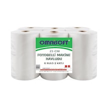 Omnisoft 25 CM Fotoselli Makine Havlusu 6 Rulo 4 KG