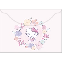 Hello Kitty Çıtçıtlı Dosya Plastik A4 120770-08 Çok Renkli
