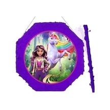 Pinyata Unicorn Akademi Pinyata 42 Cm + Sopası Doğum Günü Eğlencesi Diğer