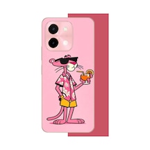 Vivo 28 Uyumlu Pembe Panter 1 Baskılı Silikon Kılıf Renkli