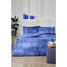 Özdilek Horizon Battal Boy Lastikli Fitted Çarşaf Nevresim Takımı MAVI