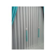 Zincir Desenli Etekleri Kurşunlu 1-3 Sık Pileli 250 X 260 Cm Tül Perde Kırık Beyaz