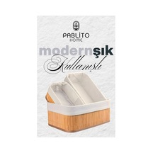 Pbt-595 Dikdörtgen 3lü Sepet Bambu Sepet Seti Dekoratif Banyo Mutfak Düzenleyici Organizeri Diğer