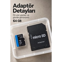 64 Gb Micro Sd Hafıza Kartı Adaptörlü Kutulu Set