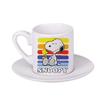 Snoopy Türk Kahvesi Fincanı 004 Beyaz