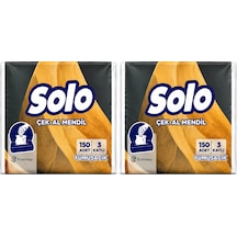 Solo Çek-al Mendil 2 Adet 150'li 3 Katlı Yumuşak Mendil