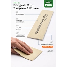 115 Mm Alfa Süngerli Rulo Zımpara 180 Kum 50 Cm Esnek Destek Tabanlı