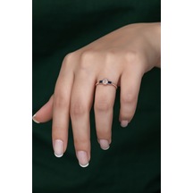 Gümüş Prenses Yüzük Rose Gold Kaplama 925 Ayar Gümüş Rose Gold (511779877)