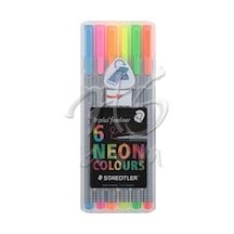 Staedtler Triplus Fineliner Ince Uçlu Keçeli Kalem 6Lı Neon