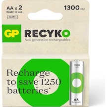 Gp Recyko 1300 Mah 2'li Şarjlı Aa Kalem Pil