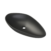 Mat Siyah Olive 75 Cm Lavabo Beyaz