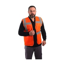 Mühendis Tipi Ikaz Yeleği - Turuncu