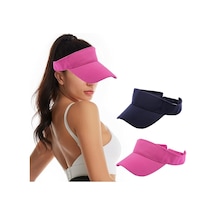 Unisex Uv Koruyucu Sporcu Plaj Vizör Şapka 2 Li Set (547423603)