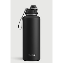 1 Hand Leak-proof Sızdırmaz Çelik Termos 1500 Ml Black St-235