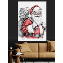 Ahşap Tablo Noel Baba Hediye Çuvalı