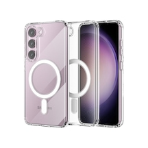 Samsung Galaxy  Uyumlu  S23 Kılıf Magneticsafe Şeffaf Silikon - Şeffaf