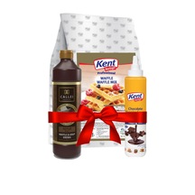 Kent Boringer Waffle Mix 3 KG + Callei Sütlü Krema 1 KG + Çikolatalı Topping Sos 750 G
