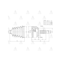 MAHER 1731 Aks Kafası Dış Accord 03-08 2.2 Dizel 28X34X63